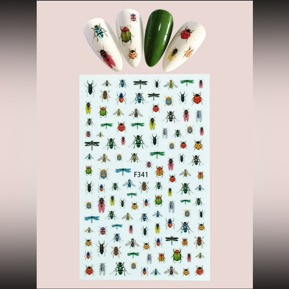 🐛 Awesome Sheet Of Bug Insect Nail Art Stickers 🐞